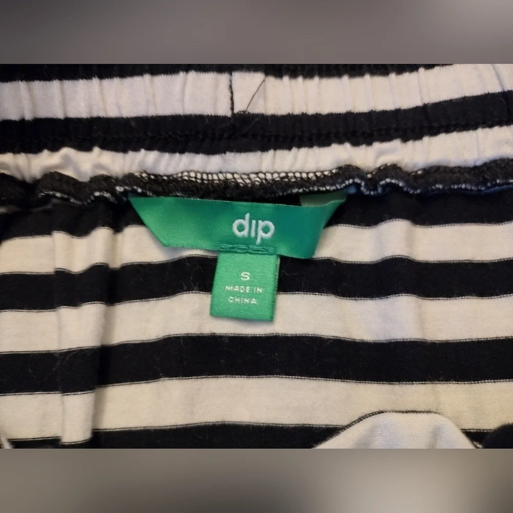dip Black and White Striped Midi Skirt - Picture 5 of 7